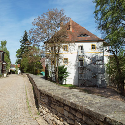 Blick auf Altes Schloß in Weidenberg