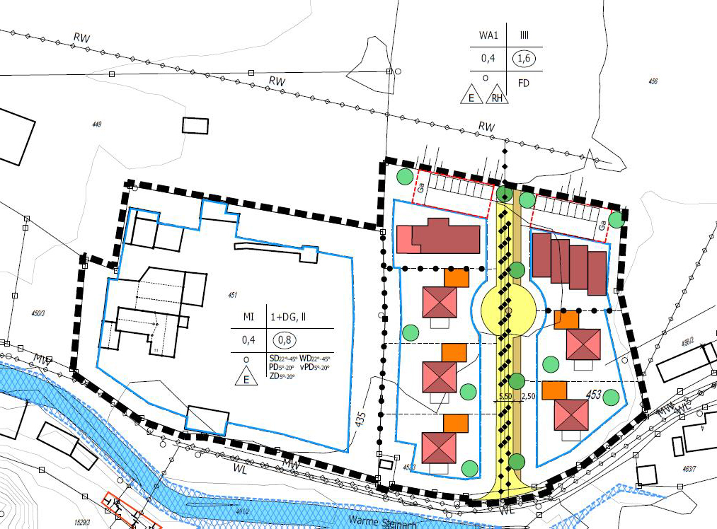 Entwurf des Bebauungsplans „In der Au“ 