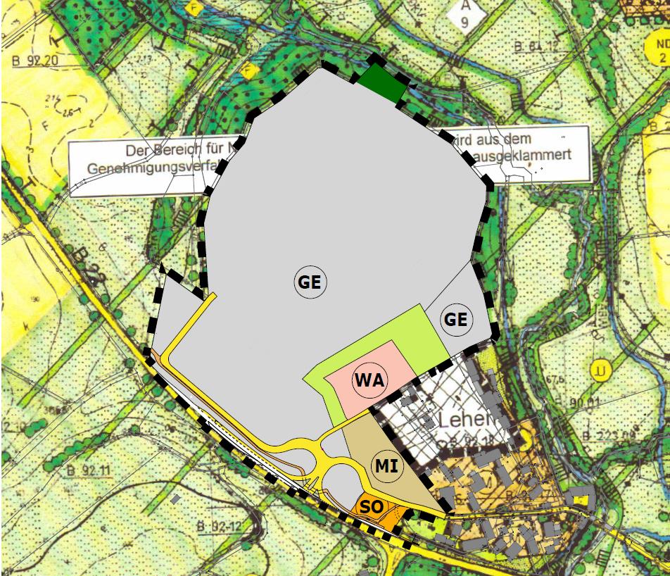 Geltungsbereich Änderung des Flächennutzungsplans