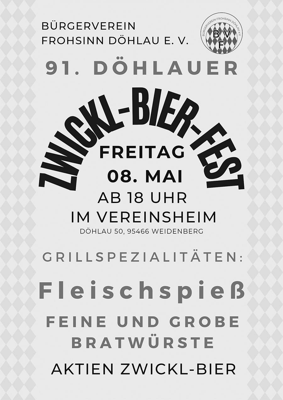 Zwick`l Bier Fest - Bürgerverein Frohsinn Döhlau e. V.